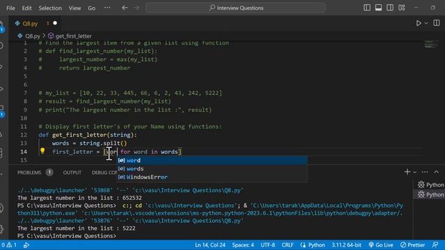 Find the Largest Number from the given list using Python Function | Python in Telugu смотреть онлайн
