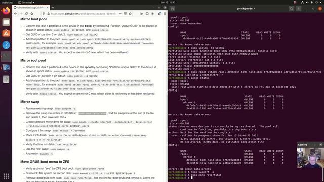 Ubuntu ZFS boot drive mirror смотреть онлайн