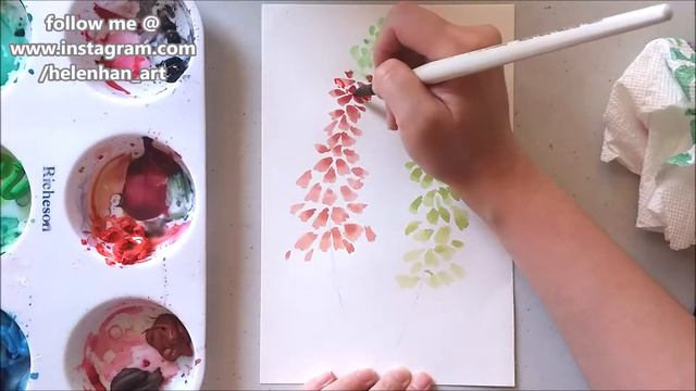 Step by Step Watercolor -Foxgloves смотреть онлайн