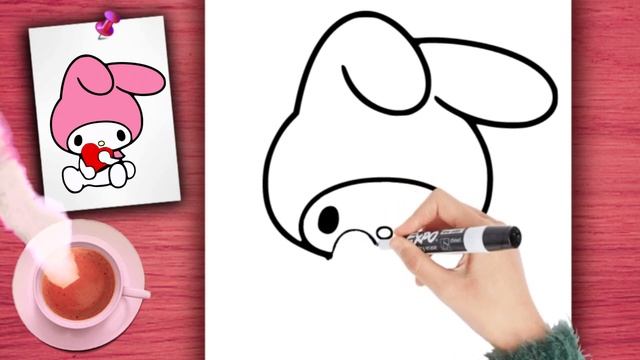 ?? COMO DIBUJAR A HELLO KITTY LINDA - MY MELODY ✨ DIBUJO LINDO PARA DIBUJAR Y PINTAR - NIÑAS смотреть онлайн