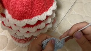 Как обвязать край изделия крючком. Узор веера.