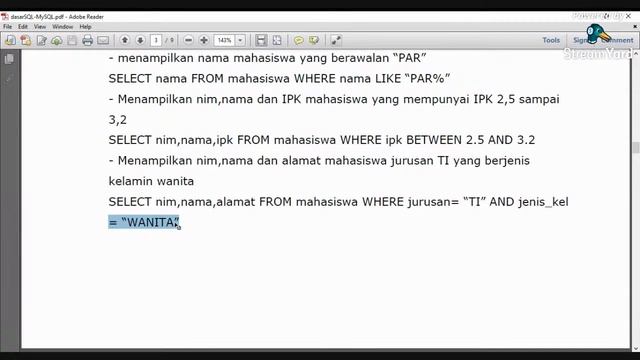 STEKOM-JAROT-Admnistrasi Basis Data#4 - DML Query MySQL смотреть онлайн