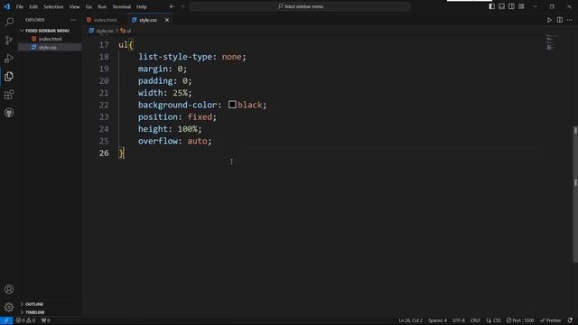 How to Make Fixed Sidebar Menu in HTML & CSS | Side Navigation Bar CSS смотреть онлайн