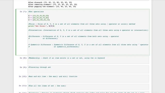 Sets in Python смотреть онлайн