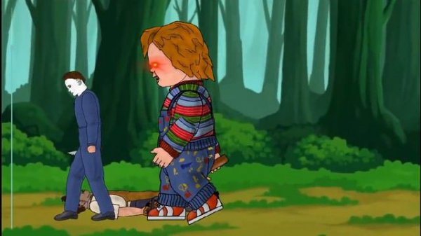 Thanos vs IT Pennywise, Jason Voorhees, Freddy, Michael Myers, Leatherface, Chucky, Jeff, Tyrant