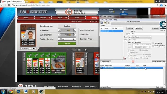 Fifa 12 Ultimate Team: Coin Tips Episode 2- Cheat Engine and Bronze Pack Method смотреть онлайн