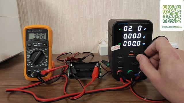 Mini UPS на 2 Li iOn аккумулятора 18650 - часть 2, наглядный тест на защиту от глубокого разряда смотреть онлайн