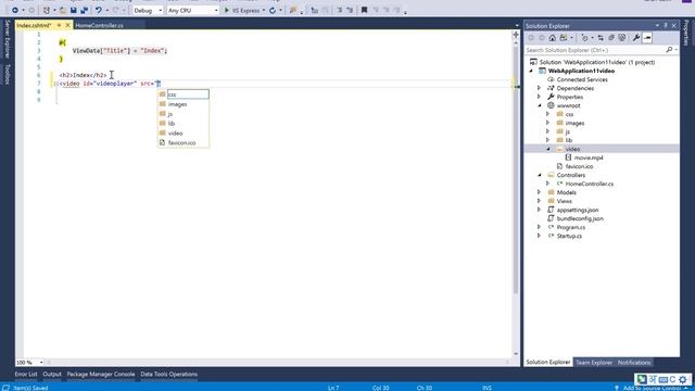 How to Play Video in ASP.NET CORE Using HTML 5 смотреть онлайн