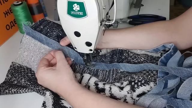 Кардиган в стиле пэчворк из джинсового платья. смотреть онлайн