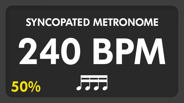 240 BPM - Syncopated Metronome - 16th Notes (50%) смотреть онлайн