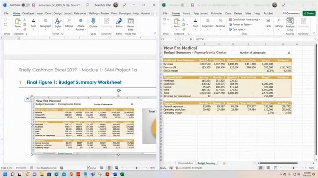 MS Excel Module 1 Project Video Demo Prof Maloney July 4 2022