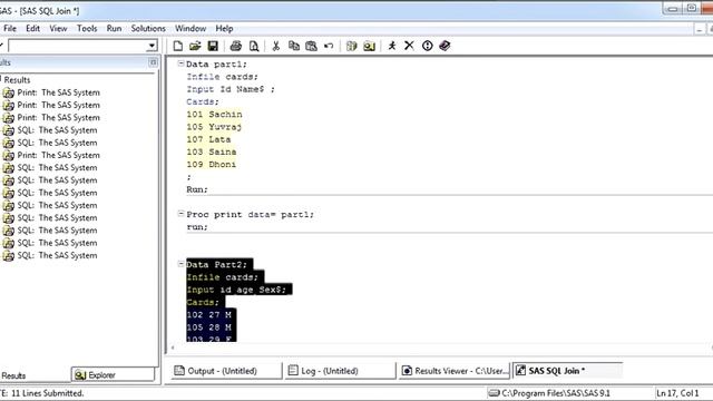 Inner Join in SAS - Proc SQL смотреть онлайн
