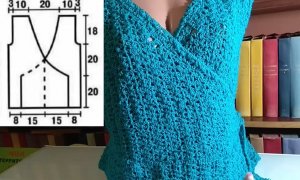 Кофточка с запахом  Простой вариант