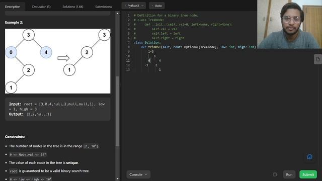 669. Trim a Binary Search Tree | Leetcode | Python смотреть онлайн