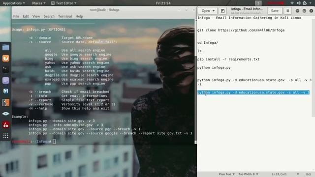 Kali Linux | Email Information Gathering using Infoga смотреть онлайн