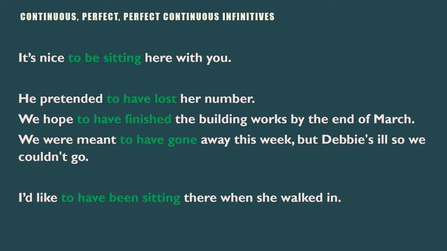 Lesson 57. Continuous, Perfect and Perfect Continuous Infinitives смотреть онлайн