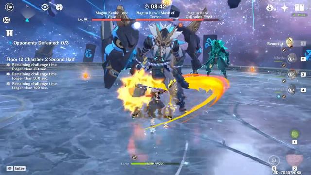 Genshin Impact Abyss 12 , Kokomi Taser and Geo Klee смотреть онлайн