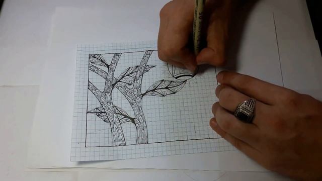 Рисунок в стиле зентангл - Зентангл "Луна" часть 2 смотреть онлайн