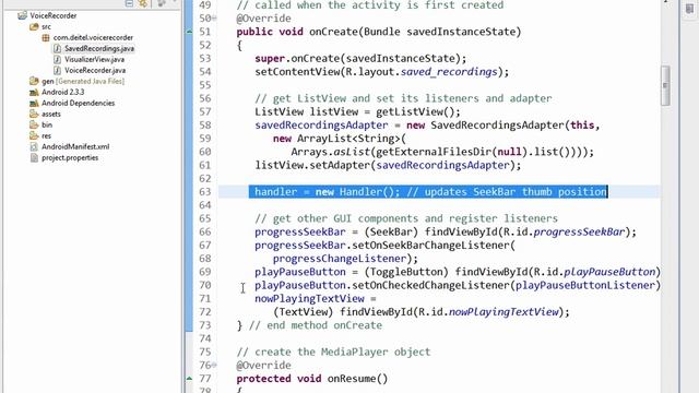 Lesson16 20 SavedRecordings java Activity methods onCreate, on смотреть онлайн