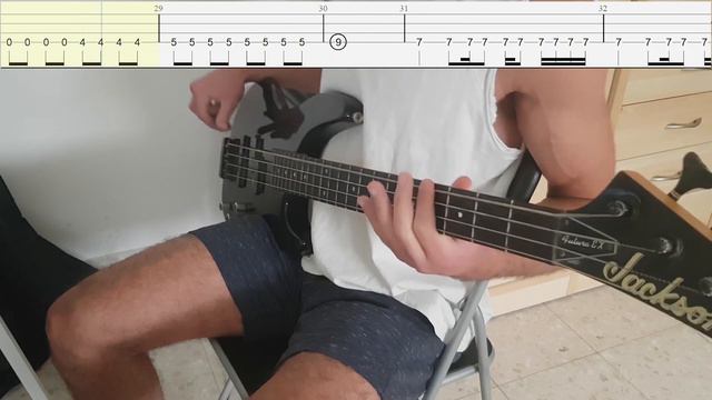 Pixies - Where Is My Mind? Bass Cover With TABS on screen смотреть онлайн
