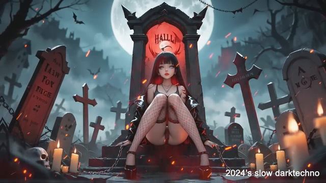 2024's slow DarkTechno _ she under the red moon _ Scratch mix _ cyberpunk electronic _ play list