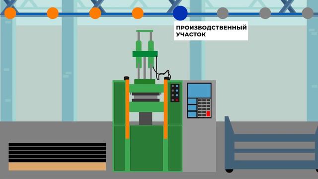 Цикл производства ЗАО "Амкодор-Эластомер". Анимация смотреть онлайн