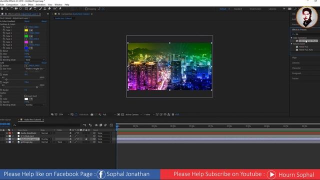 Tutorial After Effects Cc Beginner | Tips to create Audio React Colored Overlay смотреть онлайн