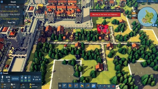 Kingdoms and Castles Gameplay 3 - 1,000 Pop City смотреть онлайн