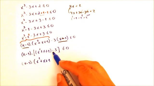 x^3-3x+2 (menor igual) 0 смотреть онлайн
