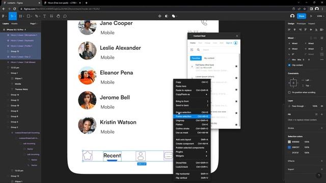 How to make a Contact App using Figma for beginners step by step | Figma tutorial смотреть онлайн