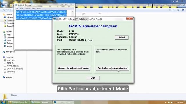 Epson adjustment software Se printer ko reset смотреть онлайн