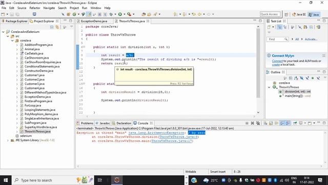 Throw Vs Throws Difference In Java | Keywords | For Beginners | Telugu(తెలుగులో నేర్చుకోండి) смотреть онлайн