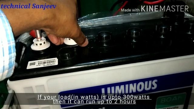 LUMINOUS 80 AH tubular battery with zelio 1100+ 900va inverter. смотреть онлайн