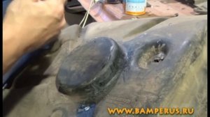 профессиональный ремонт пластмассового бензобака HD PE от мерседеса
