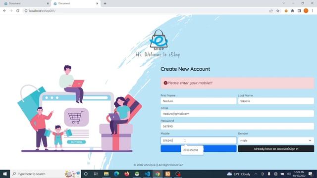 eShop | TASK 02 | 1st year | 1st Semester | SignUp Process (bootstrap, CSS, HTML and Java Script) смотреть онлайн