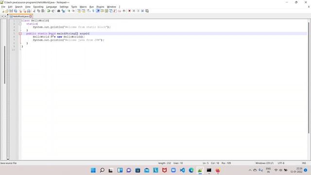5 Java main method смотреть онлайн