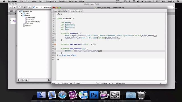 How to create a CMS with PHP // Part 4 - Adding Content To Our Site смотреть онлайн