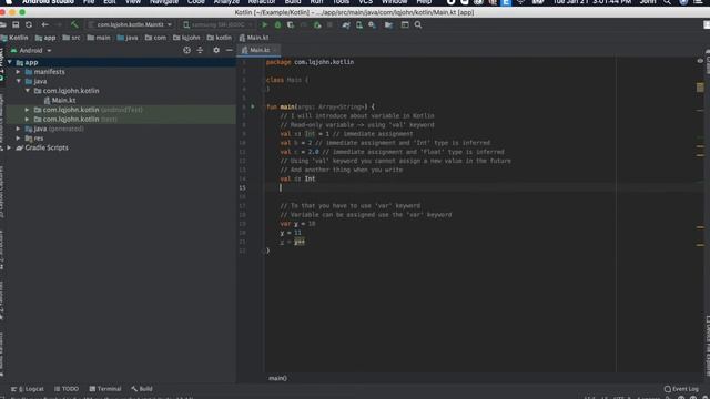 #3 Variable in Kotlin, Val and Var keywords - Kotlin tutorials for beginners or advanced learners смотреть онлайн