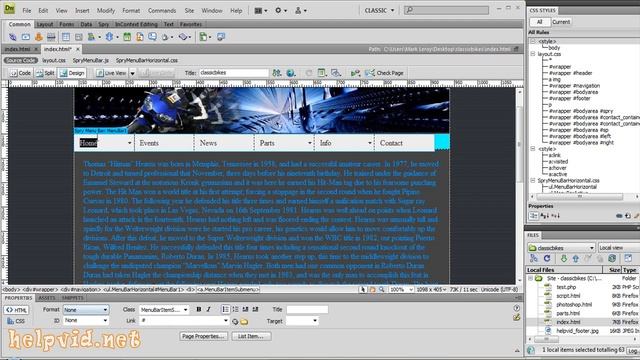 Drop Down Menu Navigation Bar Spry - Dreamweaver CS4 смотреть онлайн