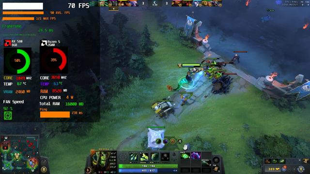 RX 580 8GB | Dota 2 BENCHMARK FPS TEST смотреть онлайн
