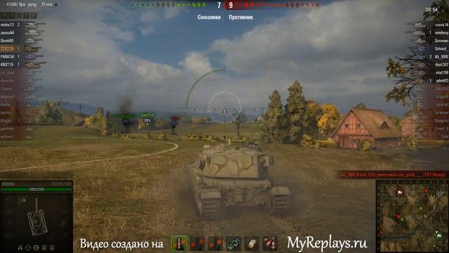 WOT: Редшир - FV215b 183 - 4 фрага смотреть онлайн