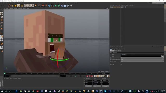 Cinema 4D Minecraft Villager Rig Edit V3.0 смотреть онлайн