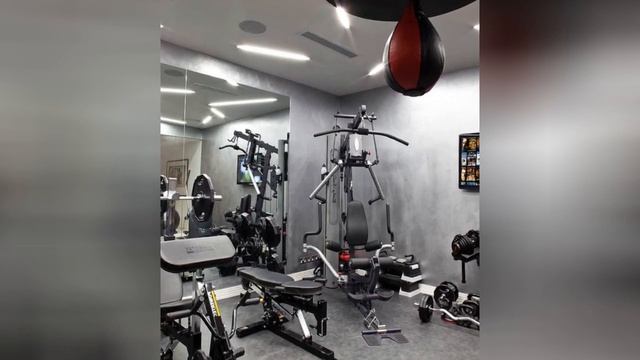 75 Bamboo Floor And Linoleum Floor Home Gym Design Ideas You'll Love ?