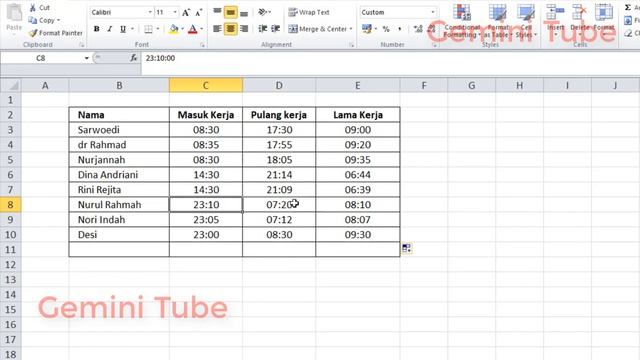 Cara Menghitung Lama Kerja Selisih Waktu di Microsoft Excel // Tips dan Trik Excel // Mahir Excel смотреть онлайн