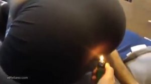 перданул на зажигалку