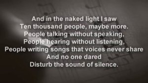 Disturbed - The Sound of Silence [LYRICS]
