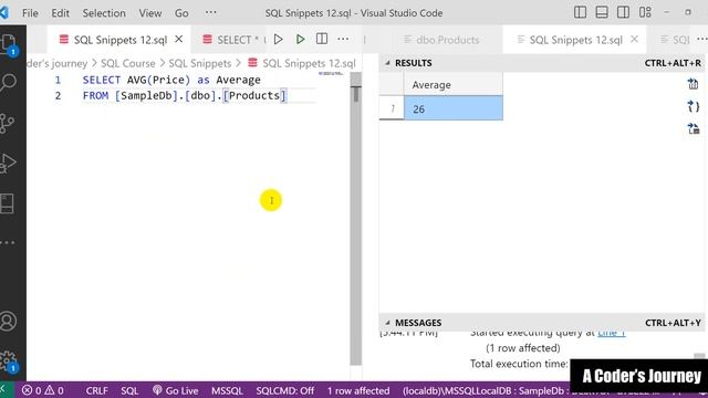 SQL Tutorial Episode 14 - COUNT(), AVG() and SUM() Functions смотреть онлайн