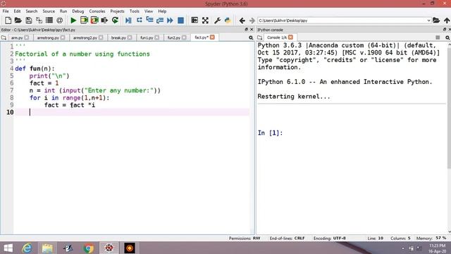 Functions in Python Part 2 : Find Factorial of a Number смотреть онлайн