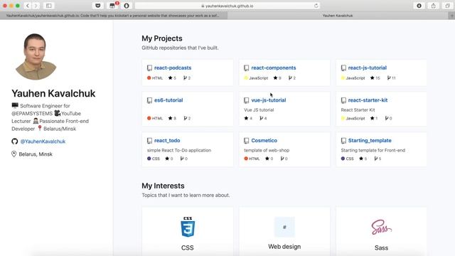 Front-end. Быстрые советы и рекомендации #2 Портфолио разработчика на GitHub смотреть онлайн