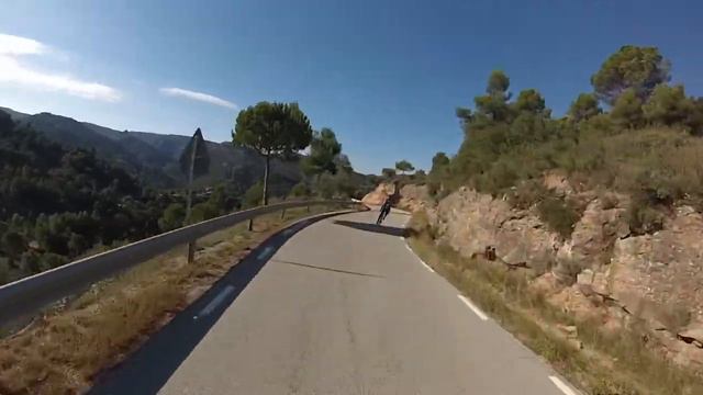 Cycling in Catalonia Spain - Descent to Mura - Ciclismo en Cataluña España смотреть онлайн